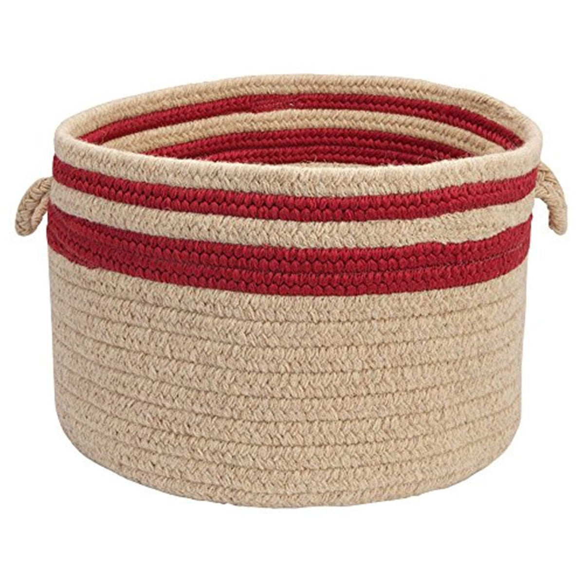 Colonial Mills Cabin Stripe Storage Utility Basket, 14 By 10-Inch, Sangria