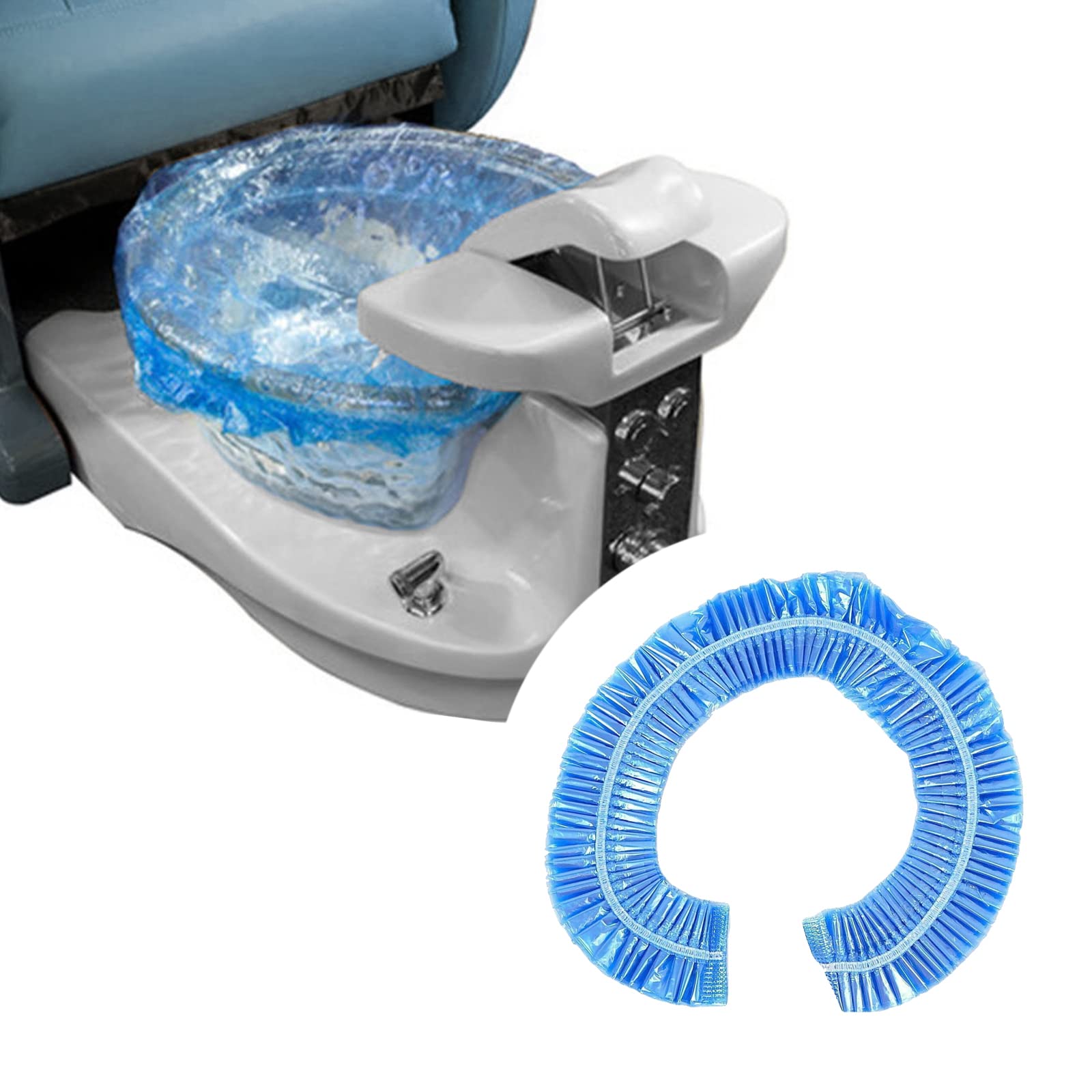 PrettyClaw Disposable Spa Chair Liner Elastic Bags for Pedicure and Foot Massages Footsie Bath Liners Fits Most Salon Chair Tubs