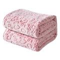 Fy Fiber House Flannel Fleece Leopard Print Throw Blanket, Super Soft Lightweight Fluffy Throw For Couch, 50'X60', Pink