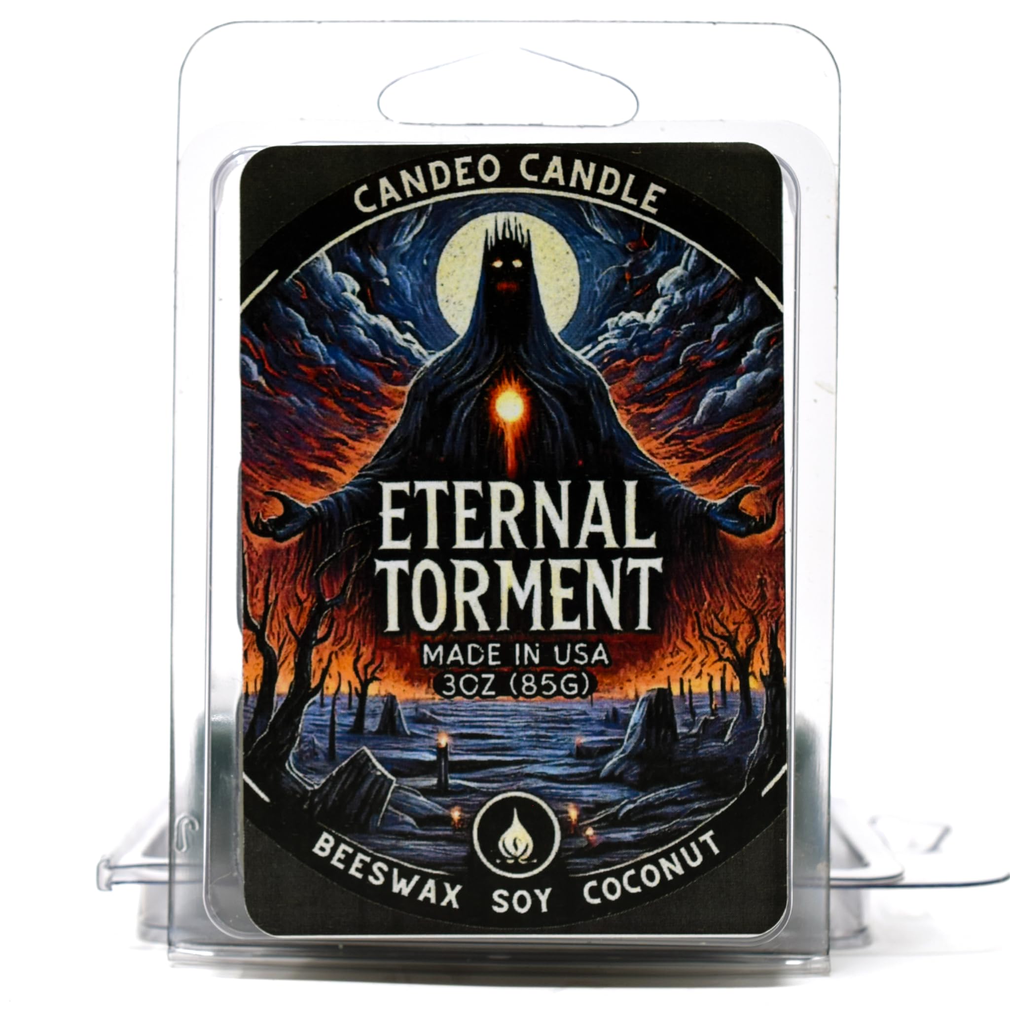 Eternal Torment - Scented Wax Melts for Wax Warmers - Made with Soy, Beeswax and Coconut - Gothic Halloween - 2 Pack Set of 6 Me
