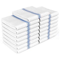 Zeppoli Classic Dish Towels - 15 Pack - 14 by 25 - 100% Cotton Kitchen Towels - Reusable Bulk Cleaning Cloths - Blue Hand Towels