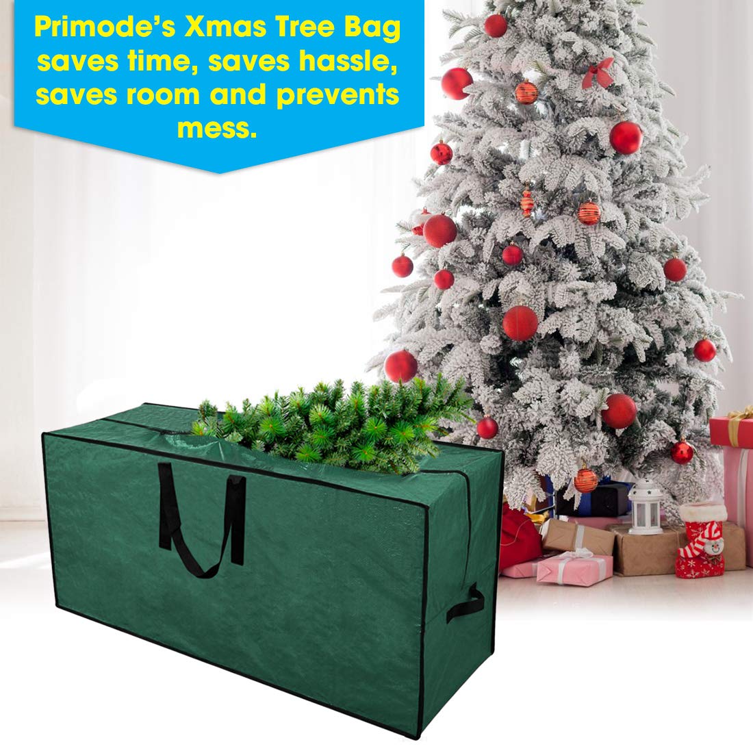 Primode Christmas Tree Storage Bag | Fits Up To 7.5 Ft. Tall Disassembled Tree I 45''X15''X20'' Holiday Tree Storage Case | Prot
