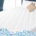 HOMTEC Cooling Mattress Pad Twin XL Size Mattress Cover for College Dorm Quilted Mattress Protector Extra Deep Pocket 18-22'' Th