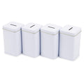 Metal Tin Charity Donation Box Tip Container Coin Collection Box Ticket Box Square Shaped 5' H X 3' W X 3' D With Slot On Rem