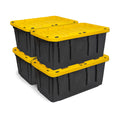 CX BLACK & YELLOW 17-Gallon Tough Storage Containers, Extremely Durable, 4-Pack (4)