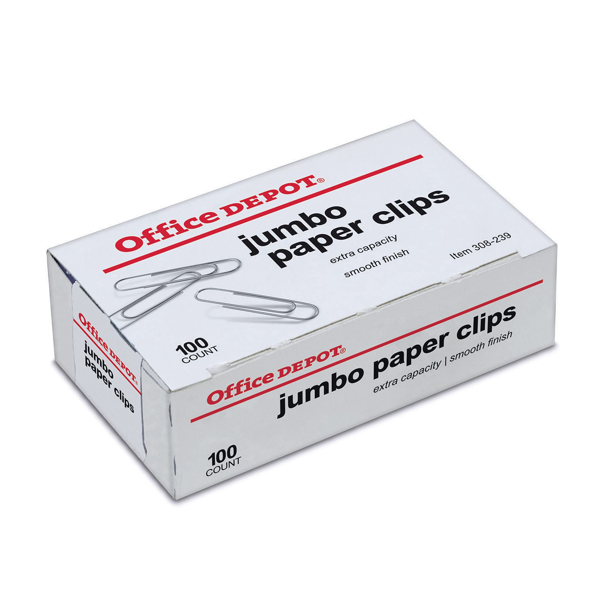 Office Depot(R) Paper Clips, Jumbo, Box Of 100 Clips