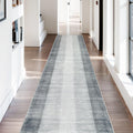Lahome Modern Ombre Rug Runner for Hallway 10 ft, Washable Ultra-Thin Non Slip Kitchen Runners, Gray Print Stain Resistant Home 