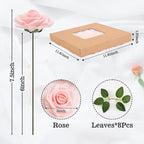 Bleum Cade 36Pcs Artificial Flowers Fake Roses With Stems, Pink Boxed Foam Roses For Diy Bouquets Centerpieces Wedding Party Arr