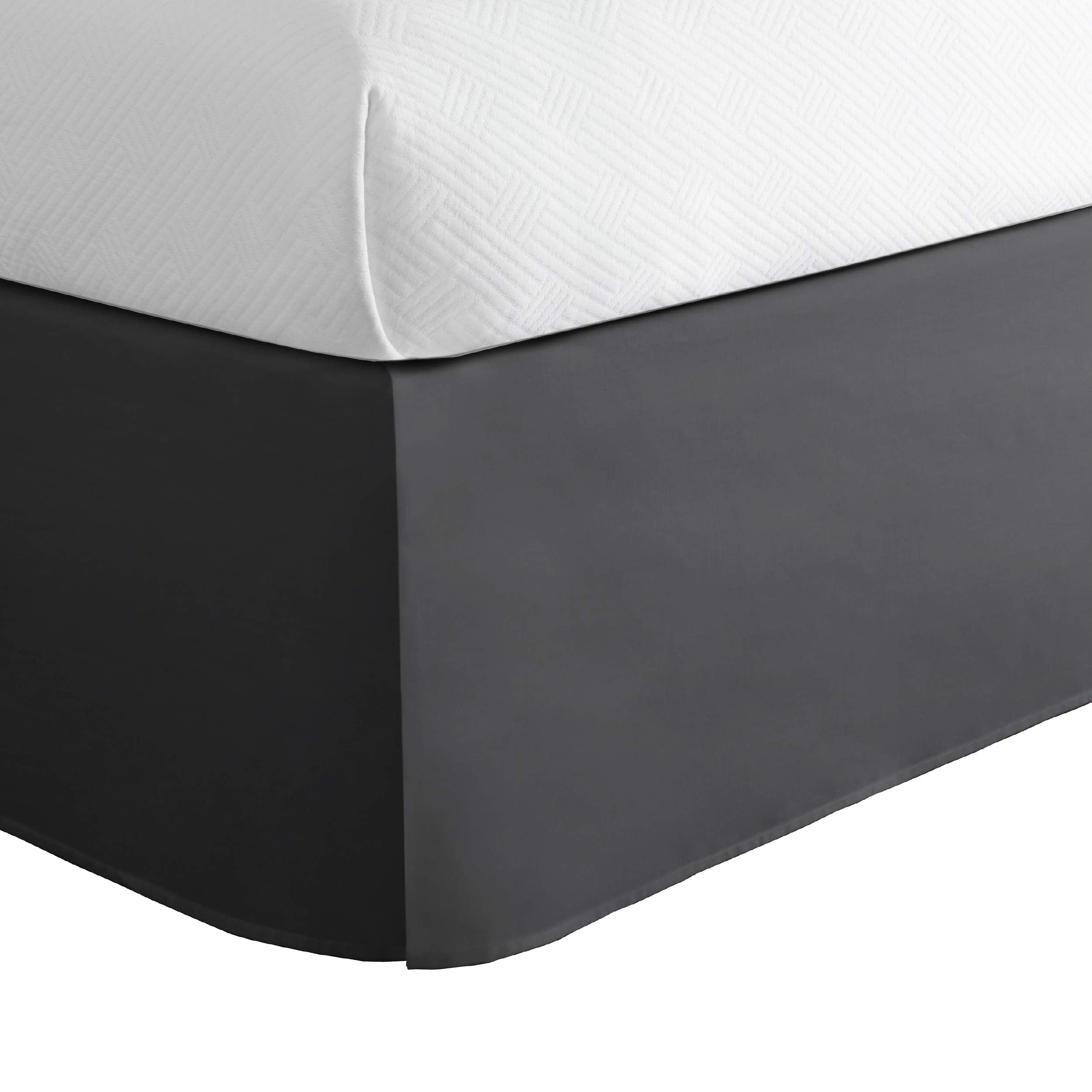 Todays Home Classic Tailored, Microfiber, 14 Drop Length Bed Skirt Dust Ruffle, Queen, Grey