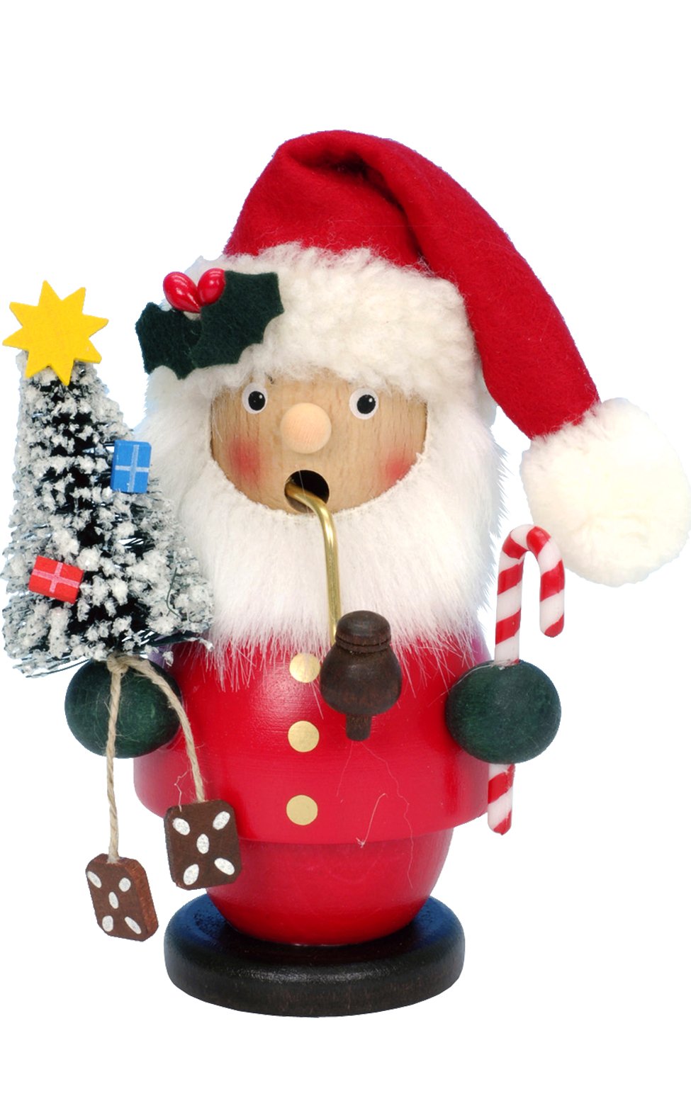 Alexander Taron Importer 1-530 Christian Ulbricht Incense Burner-Red Santa-5" H X 3.5" W X 3" D, One Size