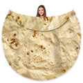 Hdfk Tortilla Blanket Adult Size Kids Realistic Food Fleece Yellow Taco Cheese Fluffy Throw Blankets Flannel Funny Novelty Prese