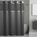 Hookless Its A Snap! Waffle Shower Curtain, 3-in-1 Shower Curtain Includes Fabric Shower Curtain with Sheer Top Window, Flex-On 