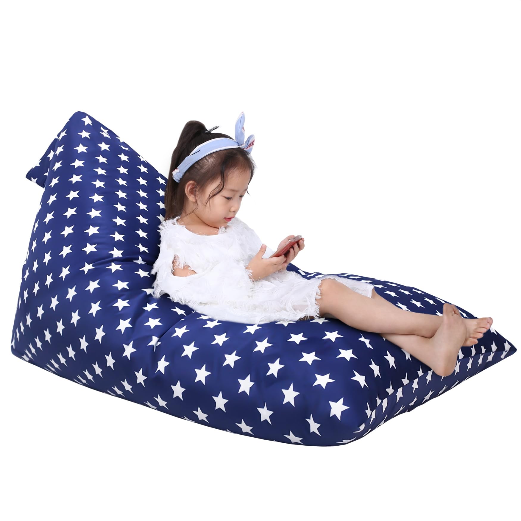 Jorbest Stuffed Animal Storage Bean Bag Chair for Kids and Adults, Stuffed Animal Bean Bag Storage, Luxury Velvet Soft Bean Bag 