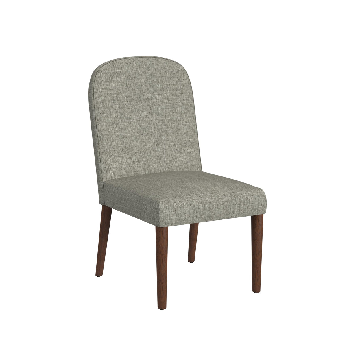 Homepop Rounded Back Upholstered Dining-Chair, Gray Woven (Single Pack)