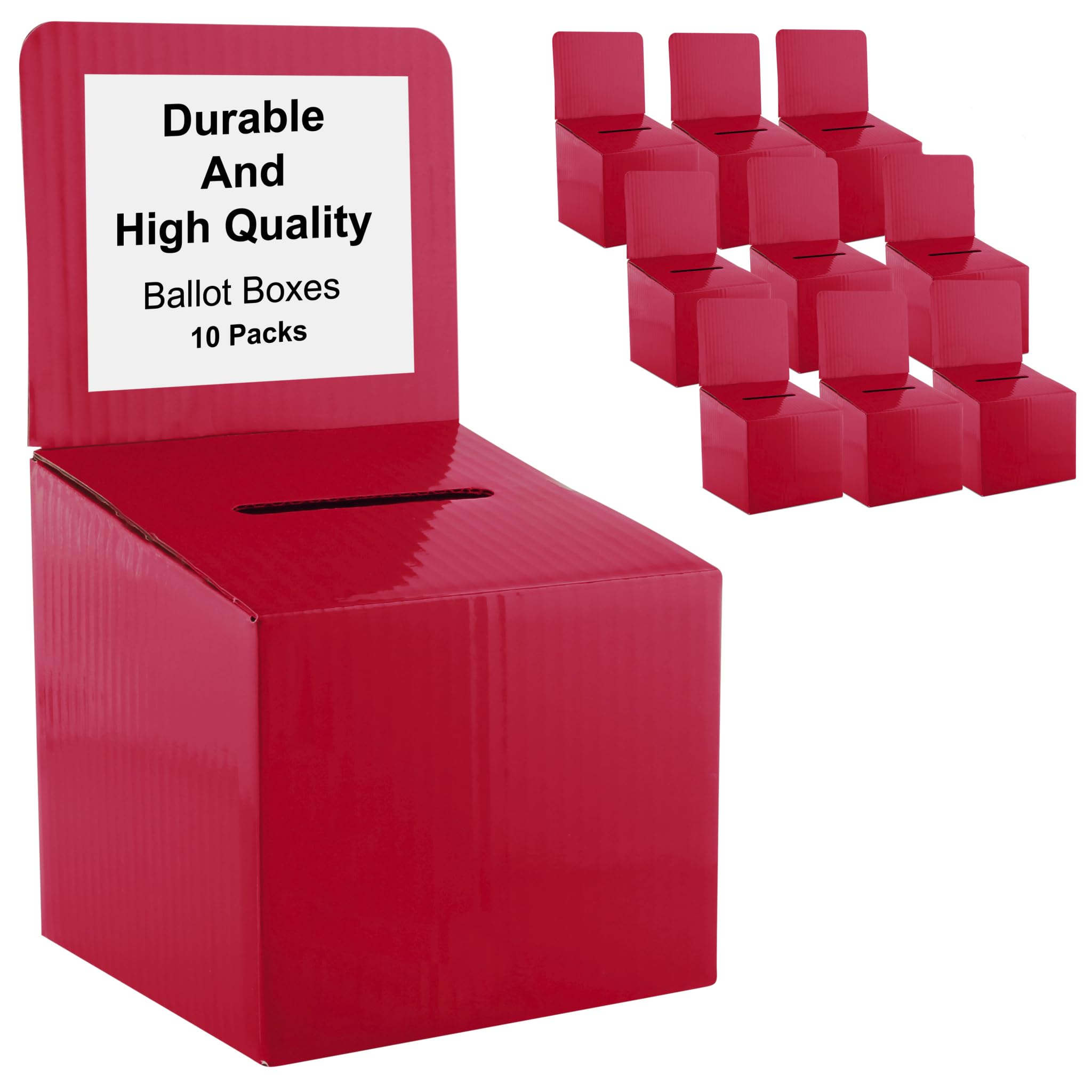 Raffle Ticket Box Donation Collection Ballot Box Reusable Sturdy Thick Cardboard Box With Slot Comment Suggestion Box With Remov