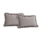 Lush Decor Reyna Ruffle Comforter Set - 3 Piece Cozy Ruffled Bedding Set - Timeless Elegance And Comfort For Bedroom - King, Gra