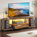 DSAFGGY 75 Inch TV Stand for 65 70 Inch TV with Fabric Drawers LED Entertainment Center Television Stands with Storage Shelves f