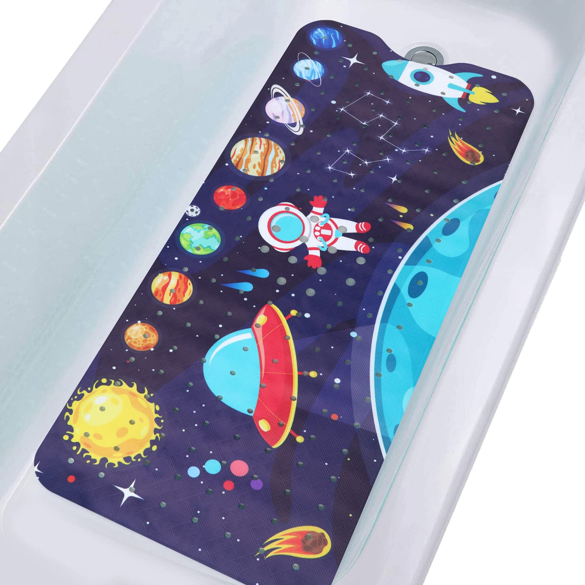 Tubozadi Bathtub Mat Kids Baby Non Slip Shower Mat 40X16 Inch Extra Long Toddler Anti Slip Bath Mats for tub Mat with Suction Cu