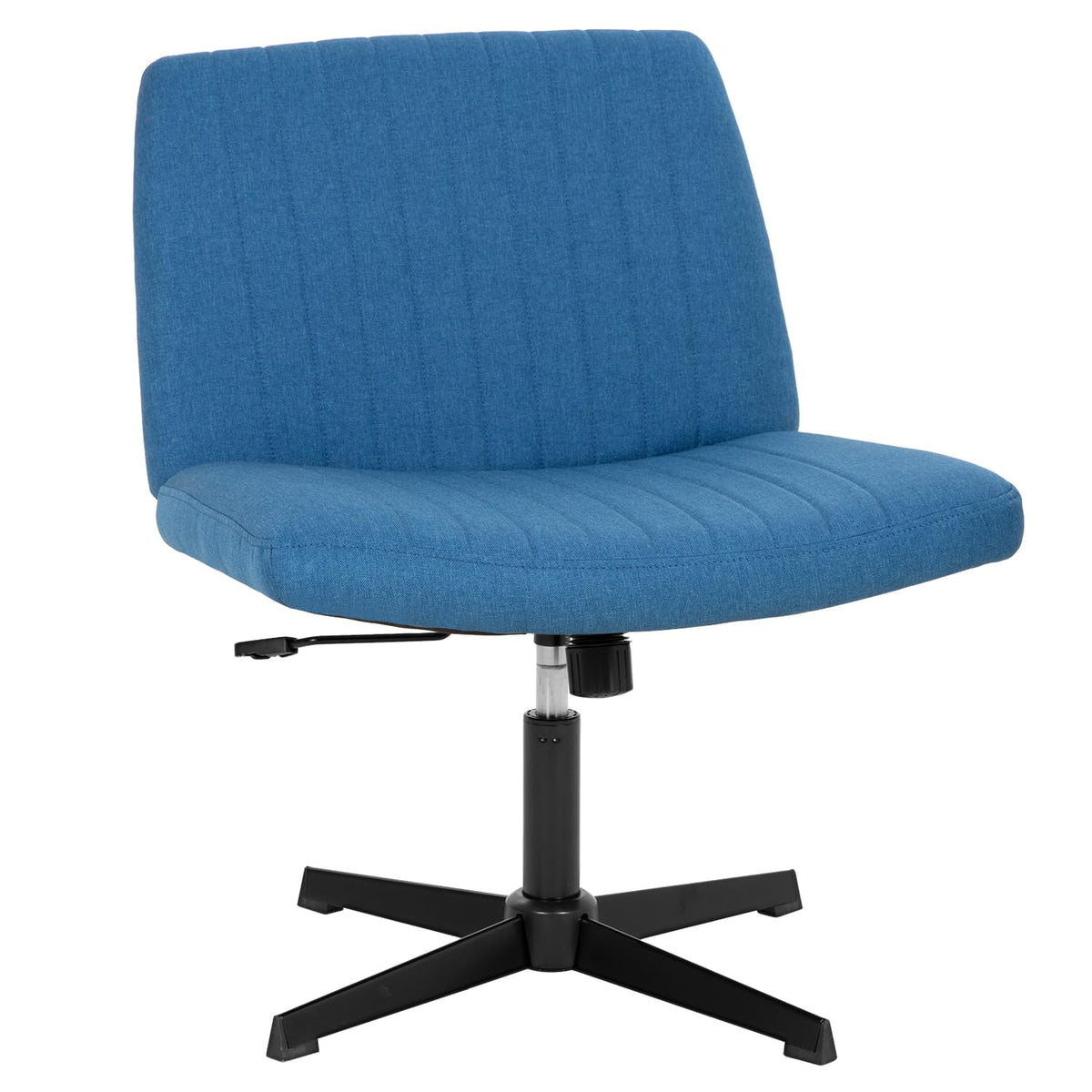 Paylesshere Criss Cross Chair Armless Office Chair No Wheels Modern Swivel Height Adjustable Ergonomic Desk Chair With Wide Seat