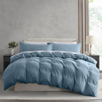 Nestl Twin Duvet Cover Set - Soft Prewashed Stone Blue Duvet Cover Twin/Twin Xl, 2 Piece, With Zipper Closure, 1 Duvet Cover 68X90 Inches And 1 Pillow Sham - No Comforter