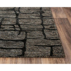 Rizzy Home Alora Decor Winston 5' X 8' Geometric Charcoal/Black/Grey Hand-Tufted Area Rug