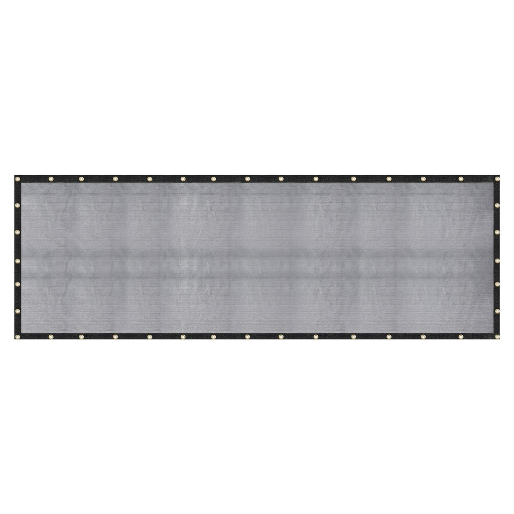 Windscreensupplyco 60-70% 12 Ft X 24 Ft Mesh Tarp/Shade Cloth 9-Needle Knitted Heavy Duty Black With Grommets For Green House, Garden, Pergola, Pools, Dump Truck