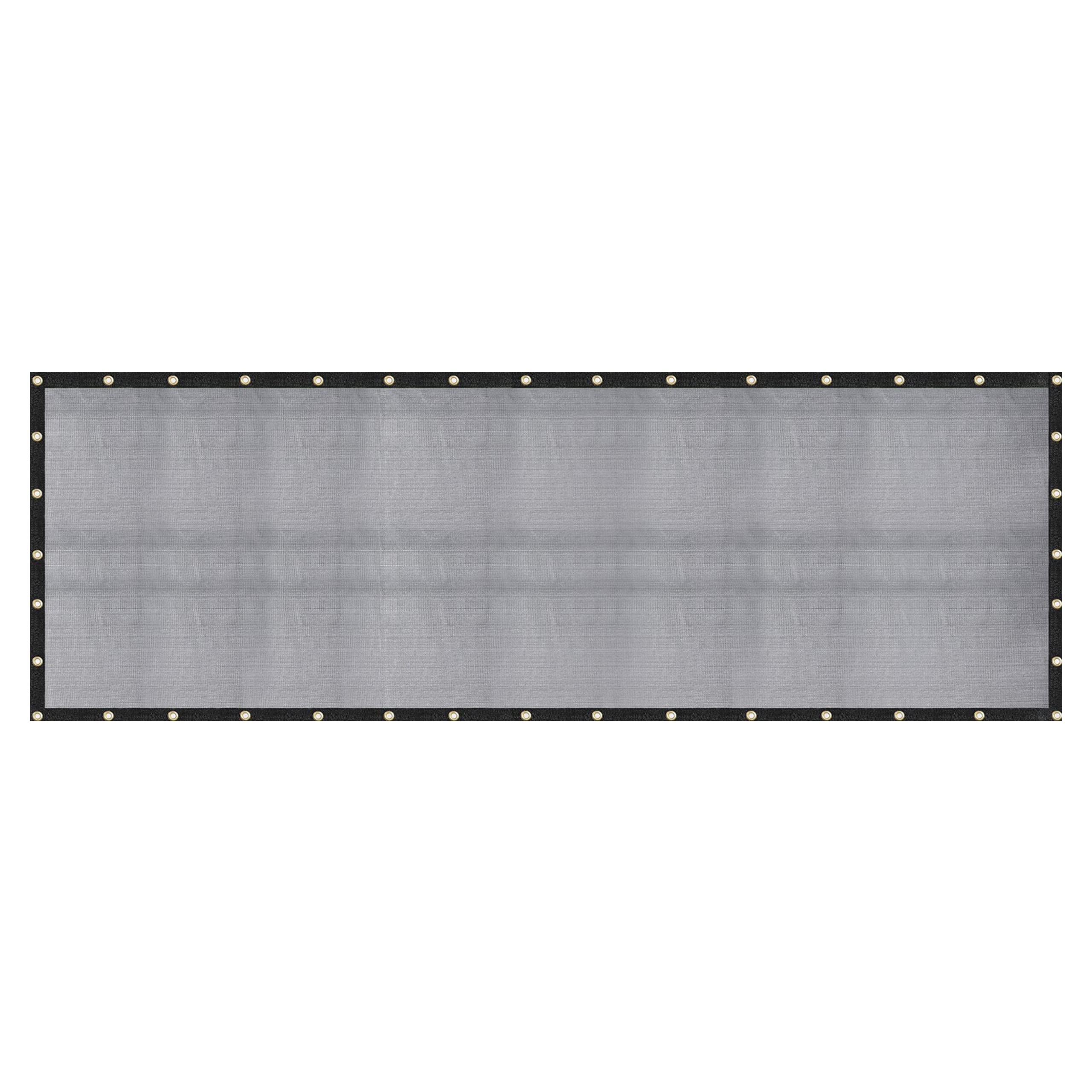 Windscreensupplyco 60-70% 12 Ft X 24 Ft Mesh Tarp/Shade Cloth 9-Needle Knitted Heavy Duty Black With Grommets For Green House, Garden, Pergola, Pools, Dump Truck