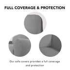 Purefit Stretch Oversized Sofa Slipcover – Spandex Jacquard Non Slip Soft Couch Sofa Cover, Washable Furniture Protector With Non Skid Foam And Elastic Bottom For Kids (Oversized Sofa, Light Gray)