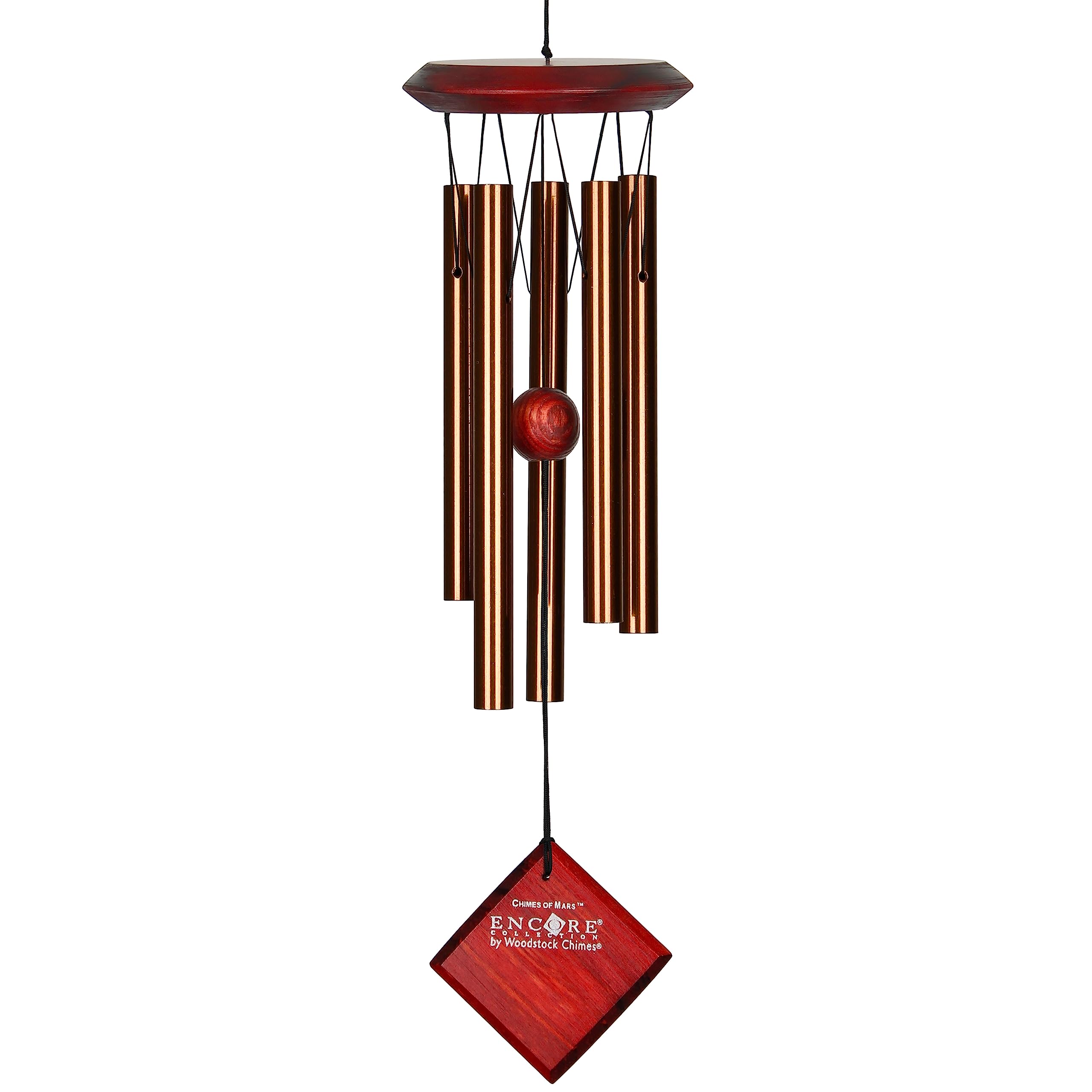 Woodstock Wind Chimes (17') Bronze Garden Decor, Outdoor Garden Decor For Your Patio And Front Porch, Mars Encore Collection (D