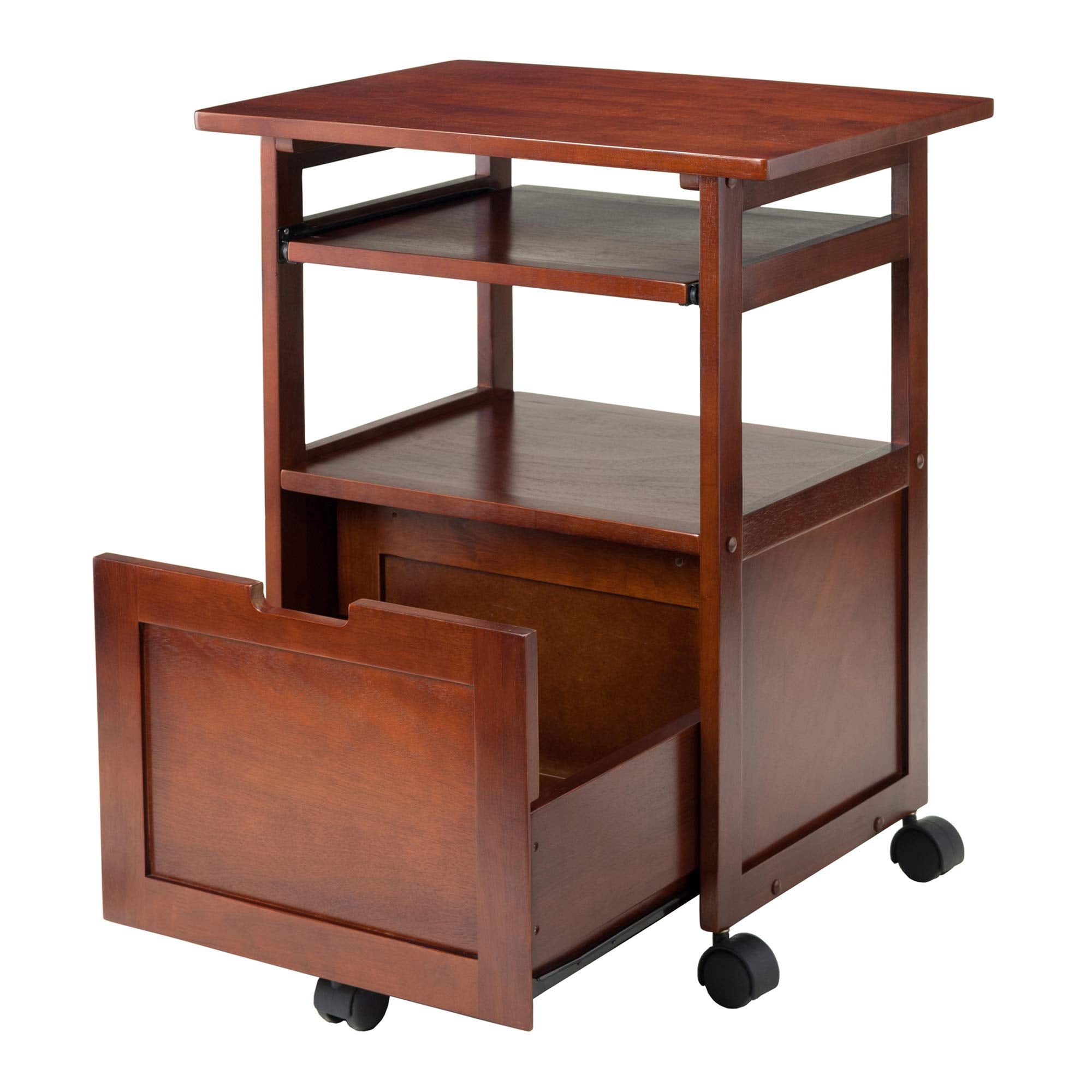 Winsome Piper Home Office, Walnut, 24.02&quot;W X 29.65&quot;H X 17.32&quot;D