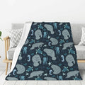 Manatees Throw Blanket Lightweight Warm Flannel Fleece Blankets Cozy Soft Blanket Gifts For Women Men Girls Boys 50'X40'