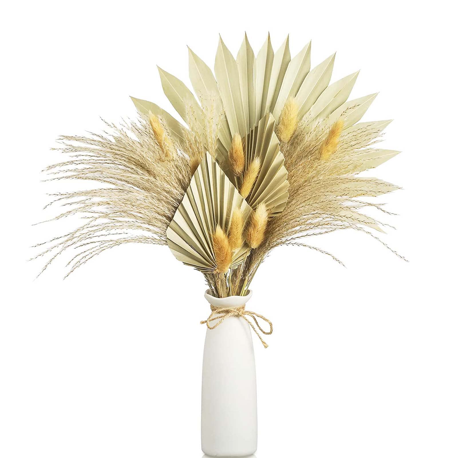 Boho Dried Palm Leaves, Small Dried Palms Plant Spears Fans, Palm Leaf With Stem For Home Office Wall Decor | Tropical Wedding F