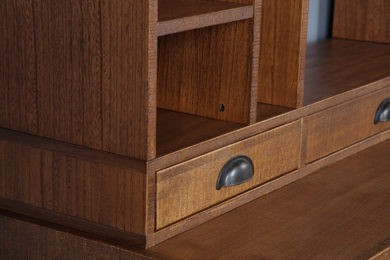 American Furniture Classics Rough Sawn Style Industrial Hutch For Desk, Hewn Pallet