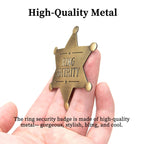 Forfine Ring Security Badge Metal Ring Bearer Gift Wedding Accessories For Party, Rehearsal, Kids, Boys, Wedding Souvenirs
