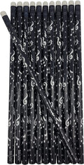 Zugar Land Black And White Musical Note Pencil (7.5 Inch Standard Size) #2 Lead Pencils. Party Favor, Music School Students Teac