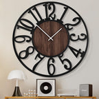 1st owned Extra Large Wall Clocks for Living Room Decor- Modern 32 inches Silent Non Ticking Black Arabic Numbers Metal Clocks f