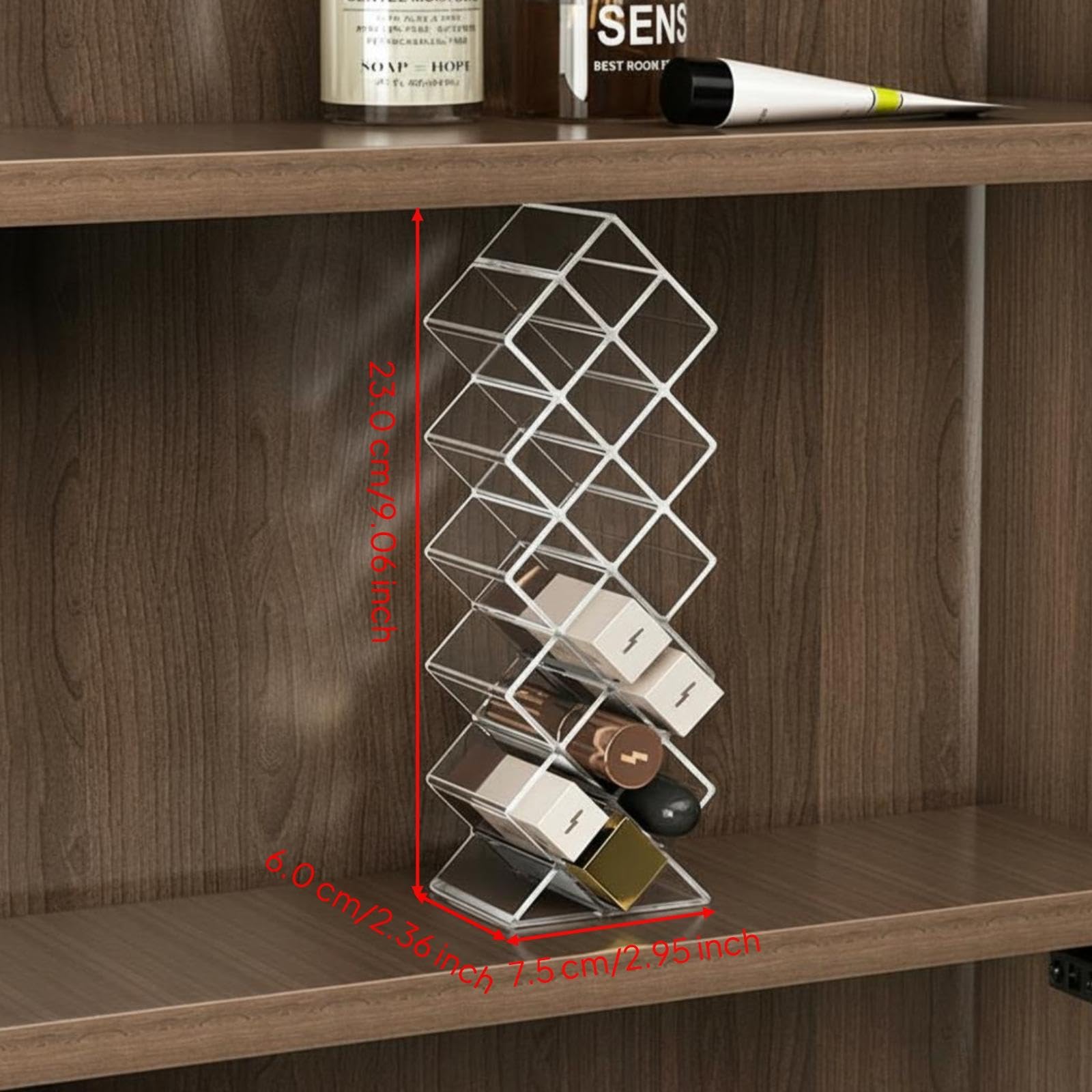 Snappsy Bathroom Cabinet, Adjustable Shelves, Under Sink Storage, Cream Color, Multifunctional Lipstick Holder 16G