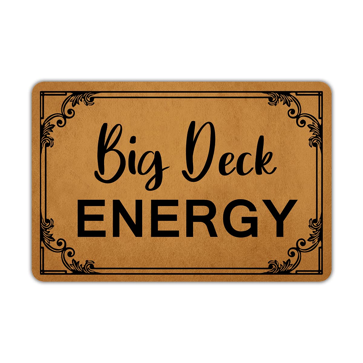 Ytanie Welcome Mats For Front Door Outdoor Entry Big Deck Energy Doormat Non Slip Rubber Mat For Home Indoor Farmhouse Funny Kit