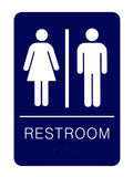 Unisex Braille Restroom Sign - Comes With Graphical Symbols And Double Sided 3M Tape To Secure Ideally In Less Than A Minute - S