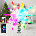 Moravian Star Tree Topper,16inch Moravian Star Outdoor Light Bluetooth App & Remote Control Star Lights,LED Christmas Star Tree 