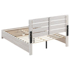Coaster Home Furnishings Brantford Farmhouse 4-Piece Bedroom Set Eastern King Size Storage Panel Bed Frame 49-inch Headboard Coastal White 207050KE-S4