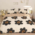 Karever Black And White Comforter Set Black Floral Bedding Cal King Comforter Set Black Flowers Cotton Women Modern Elegant Chic