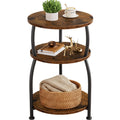 Yuede 3Tier Round Side Table, 15.7 inch End Table Nightstand