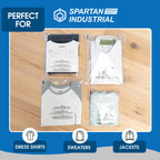 Spartan Industrial - 10' X 13' (1000 Count) Self Seal Clear Poly Bags With Suffocation Warning For Packaging, T Shirts & Shipp