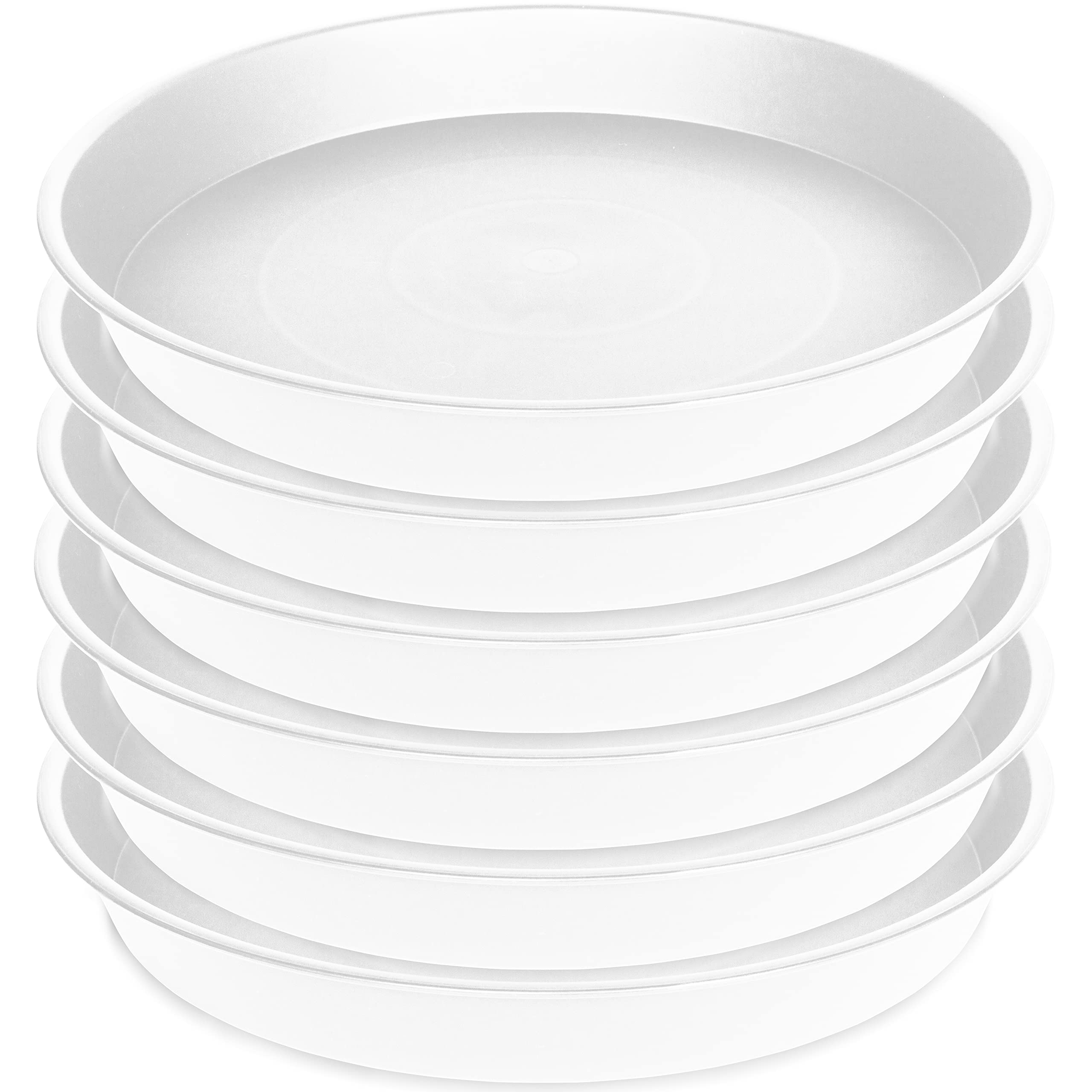 Bleuhome 6 Pack Of 12 Inch Plant Saucer, Heavy Duty Plastic Plant Saucer 12' Round, Plant Tray For Pots, Flower Plant Saucers F
