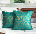 Pink Parrot Jacquard Cushion Cover 16X16 Inch Set Of 2 Pcs