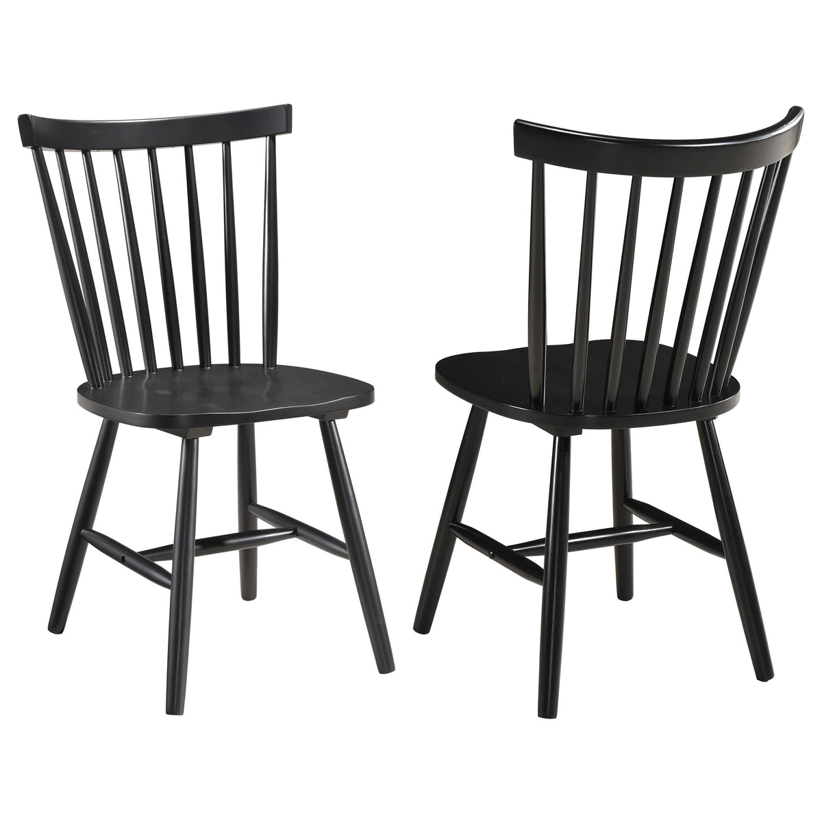 Coaster Home Furnishings Hollyoak Windsor Spindle Back Dining Side Chairs Black (Set of 2)