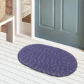 Kuber Industries Cotton Oval Door Mat for Porch/Kitchen/Bathroom/Laundry Room(Blue) 54KM3956 Standard