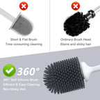 Lefree Toilet Brush, 2 Pack Toilet Brush,Silicone Toilet Bowl Brush And Holder Set With Ventilated Holder, Toilet Brush Set For