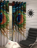 Home Sizzler Polyester Digital Print Window Opaque Curtain (Multicolour, 5 Feet), Eyelet, Modern